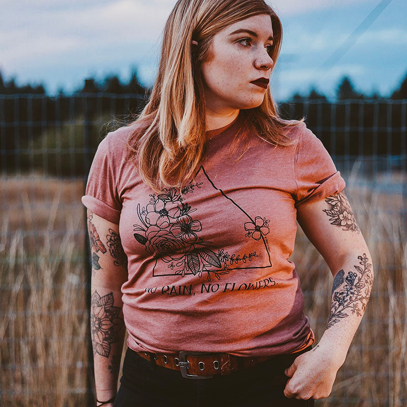 'NO RAIN, NO FLOWERS' WOMENS T-SHIRT