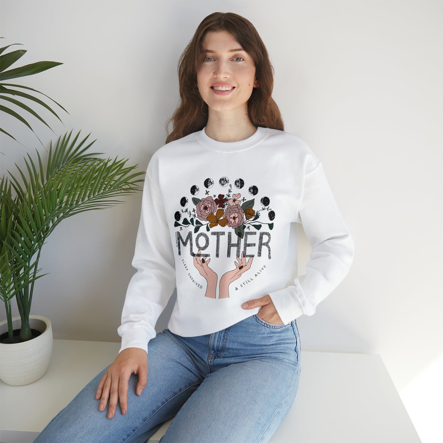 'MOTHER: SLEEP DEPRIVED + STILL ALIVE' MOM SWEATSHIRT