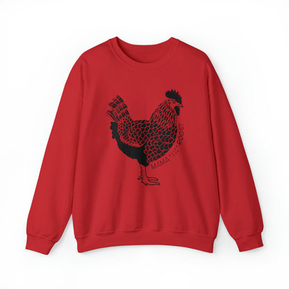 'MAMA RULES THE ROOST' WOMENS CHICKEN SWEATSHIRT