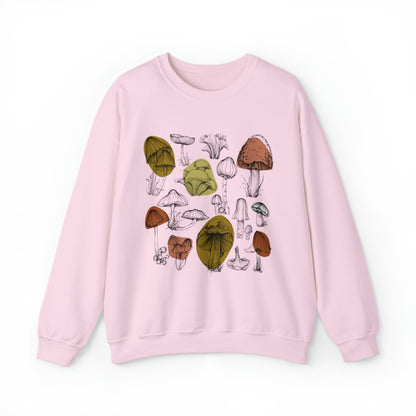 BOTANICAL MUSHROOM SWEATSHIRT | MUSTARD & TERRACOTTA INK