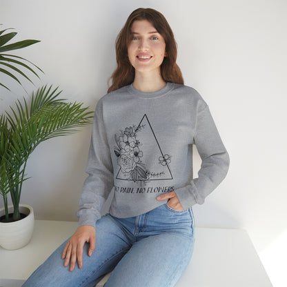 'NO RAIN, NO FLOWERS' WOMENS SWEATSHIRT
