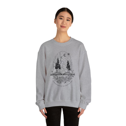 'BE BRAVE ENOUGH TO TURN THE PAGE' WOMENS SWEATSHIRT