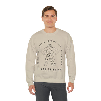 'FATHERHOOD: ACCEPT YOUR FATE & JOURNEY INTO THE UNKOWN' DAD SWEATSHIRT