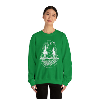 'BE BRAVE ENOUGH TO TURN THE PAGE' WOMENS SWEATSHIRT