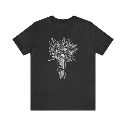 'GREAT-GRANDMA: PICKING WILD FLOWERS' GREAT-GRANDMA T-SHIRT