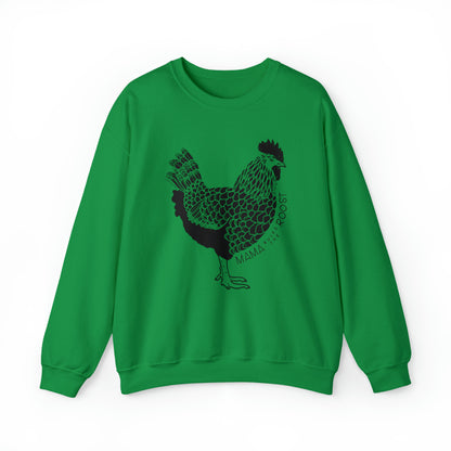 'MAMA RULES THE ROOST' WOMENS CHICKEN SWEATSHIRT