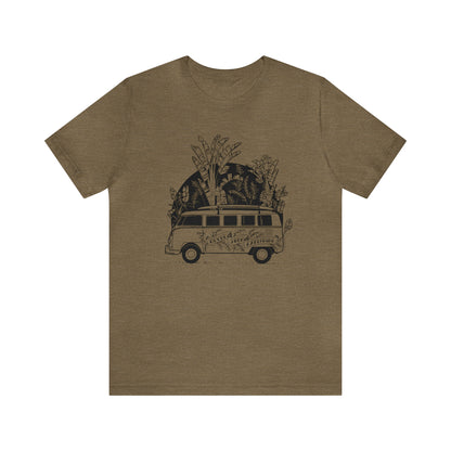 'NEVER STOP EXPLORING' VAN LIFE UNISEX T-SHIRT