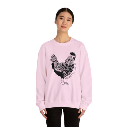 'MAMA RULES THE ROOST' WOMENS CHICKEN SWEATSHIRT