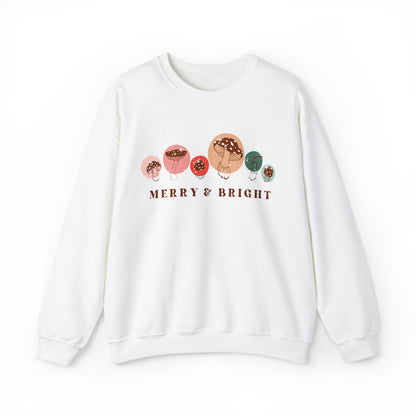 MERRY & BRIGHT MUSHROOM SWEATSHIRT | PINK & GREEN