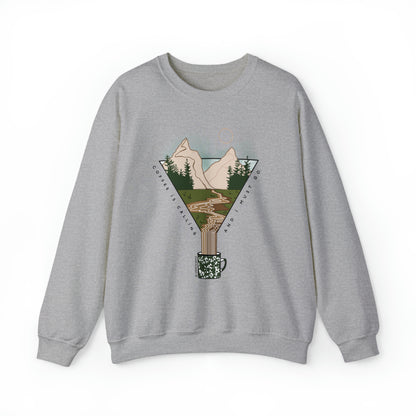 'COFFEE IS CALLING AND I MUST GO' UNISEX SWEATSHIRT | FULL COLOR