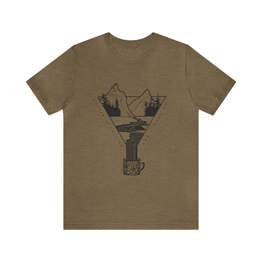 'COFFEE IS CALLING AND I MUST GO' UNISEX T-SHIRT | BLACK INK