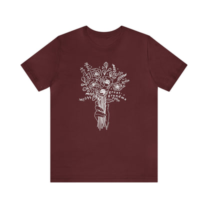 'GREAT-GRANDMA: PICKING WILD FLOWERS' GREAT-GRANDMA T-SHIRT