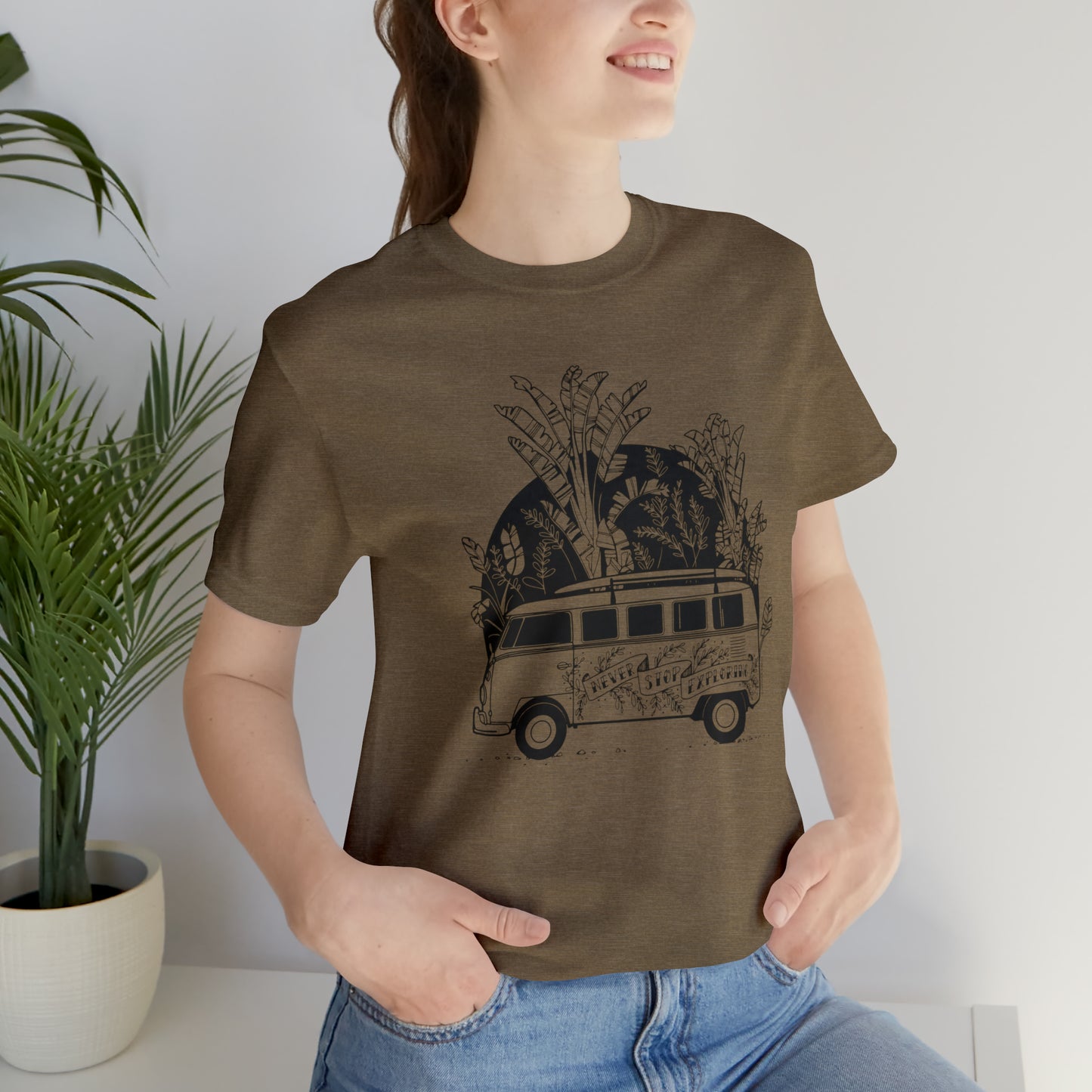 'NEVER STOP EXPLORING' VAN LIFE UNISEX T-SHIRT