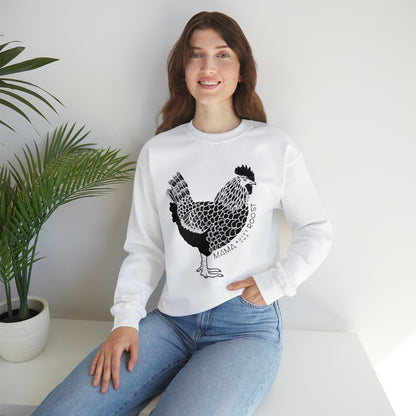 'MAMA RULES THE ROOST' WOMENS CHICKEN SWEATSHIRT