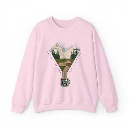 'COFFEE IS CALLING AND I MUST GO' UNISEX SWEATSHIRT | FULL COLOR