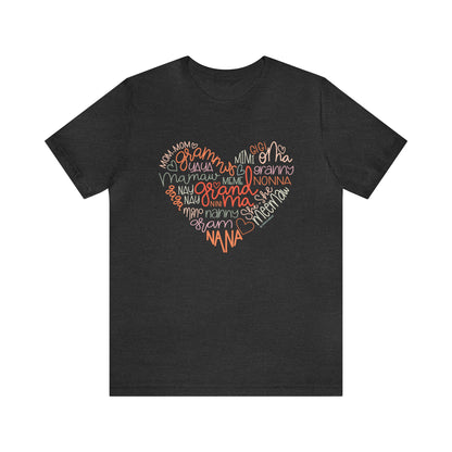 'HEART OF A GRANDMA' GRANDMA T-SHIRT | FULL COLOR INK