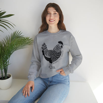 'MAMA RULES THE ROOST' WOMENS CHICKEN SWEATSHIRT