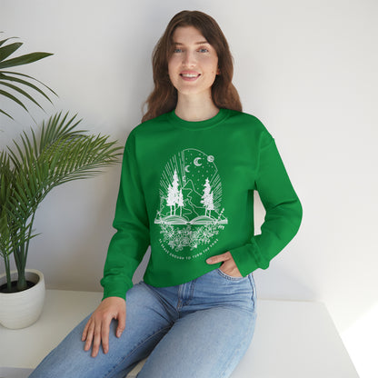 'BE BRAVE ENOUGH TO TURN THE PAGE' WOMENS SWEATSHIRT