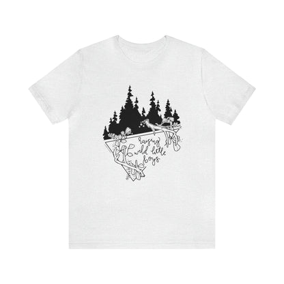 'RAISING WILD LITTLE BOYS' MOM T-SHIRT