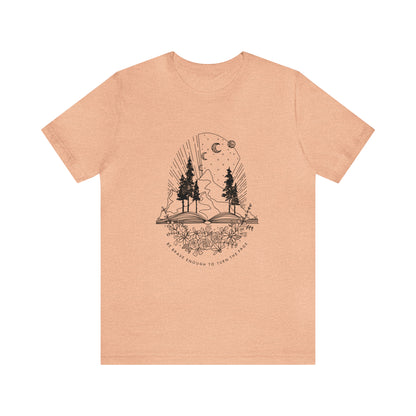 'BE BRAVE ENOUGH TO TURN THE PAGE' WOMENS T-SHIRT