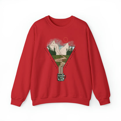 'COFFEE IS CALLING AND I MUST GO' UNISEX SWEATSHIRT | FULL COLOR