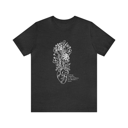 'THE WILDNESS OF A MOTHERS HEART' MAMA ANATOMICAL HEART MOM T-SHIRT