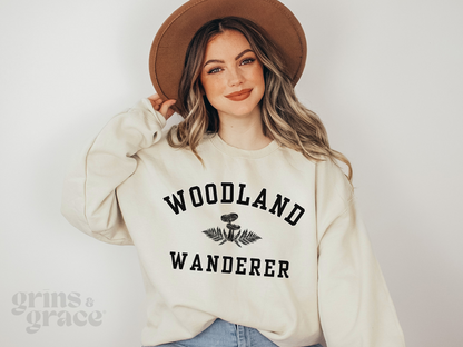WOODLAND WANDERER WOMENS SWEATSHIRT | BLACK & WHITE