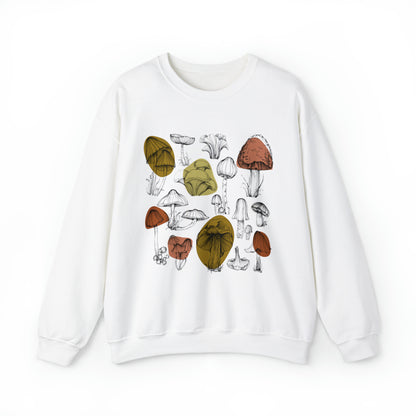 BOTANICAL MUSHROOM SWEATSHIRT | MUSTARD & TERRACOTTA INK