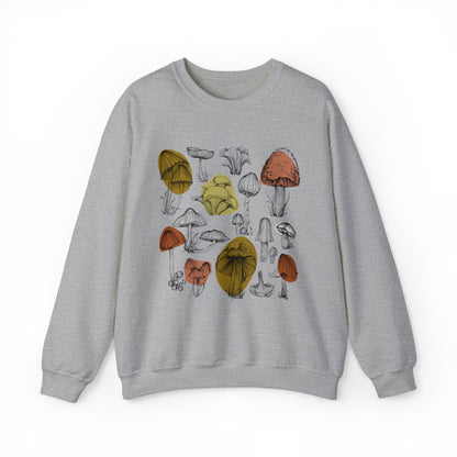 BOTANICAL MUSHROOM SWEATSHIRT | MUSTARD & TERRACOTTA INK