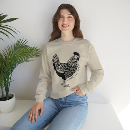 'MAMA RULES THE ROOST' WOMENS CHICKEN SWEATSHIRT