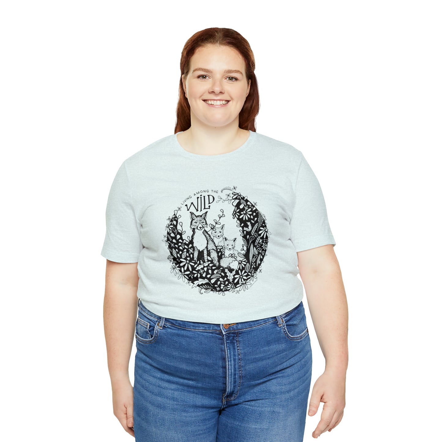 'LIVING AMONG THE WILD' MAMA FOX MOM T-SHIRT