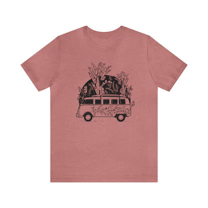 'NEVER STOP EXPLORING' VAN LIFE UNISEX T-SHIRT