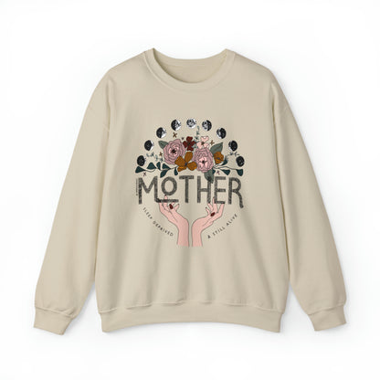 'MOTHER: SLEEP DEPRIVED + STILL ALIVE' MOM SWEATSHIRT