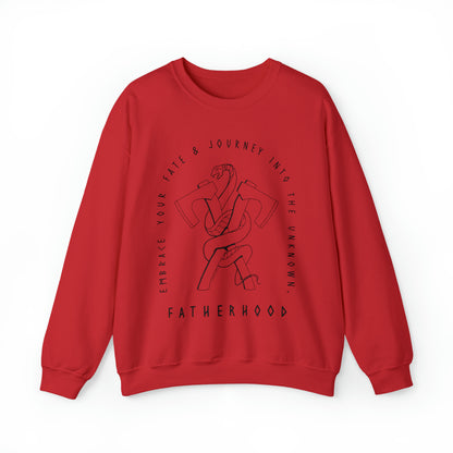 'FATHERHOOD: ACCEPT YOUR FATE & JOURNEY INTO THE UNKOWN' DAD SWEATSHIRT