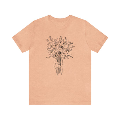 'GREAT-GRANDMA: PICKING WILD FLOWERS' GREAT-GRANDMA T-SHIRT