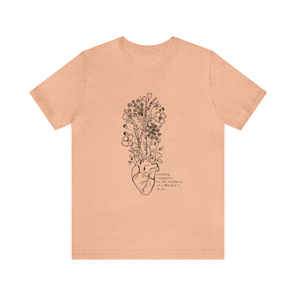 'THE WILDNESS OF A MOTHERS HEART' MAMA ANATOMICAL HEART MOM T-SHIRT