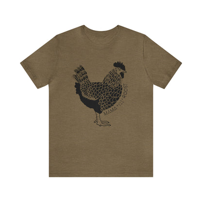 'MAMA RULES THE ROOST' CHICKEN MOM T-SHIRT