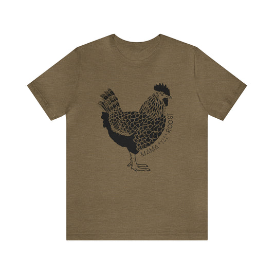 'MAMA RULES THE ROOST' CHICKEN MOM T-SHIRT