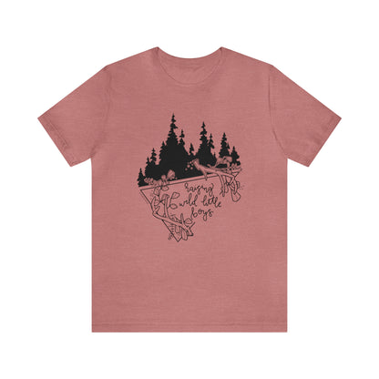 'RAISING WILD LITTLE BOYS' MOM T-SHIRT