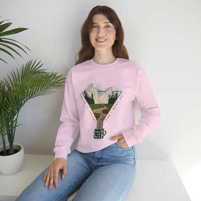 'COFFEE IS CALLING AND I MUST GO' UNISEX SWEATSHIRT | FULL COLOR