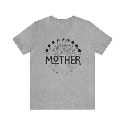 'MOTHER: SLEEP DEPRIVED + STILL ALIVE' MOM T-SHIRT