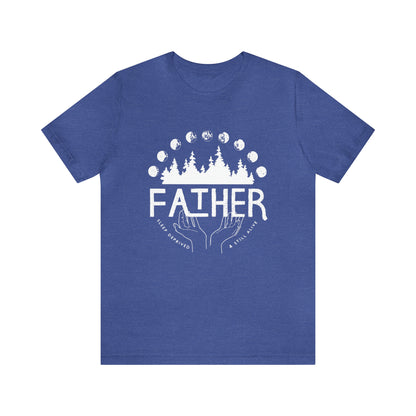'FATHER: SLEEP DEPRIVED + STILL ALIVE' DAD T-SHIRT