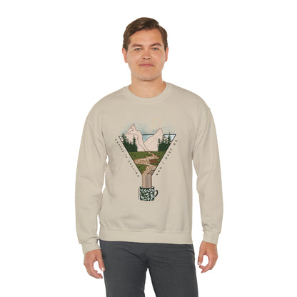 'COFFEE IS CALLING AND I MUST GO' UNISEX SWEATSHIRT | FULL COLOR